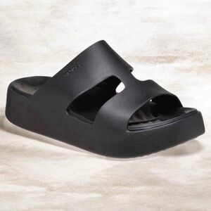 CROCS GETAWAY PLATFORM H-STRAP
Classic Black Slide Sandals - Black - SIZE W9